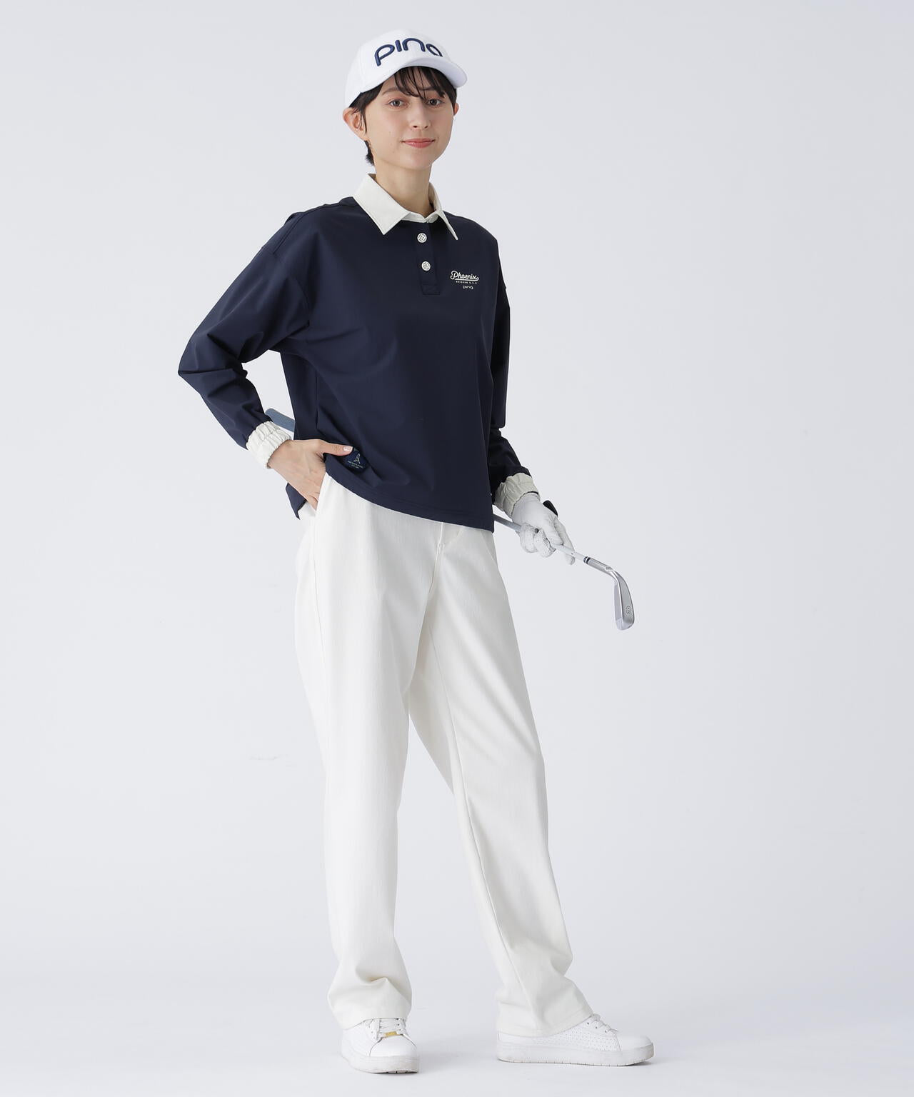 PING APPAREL】TCツイル5ポケットストレートパンツ ＜LADIES LINE