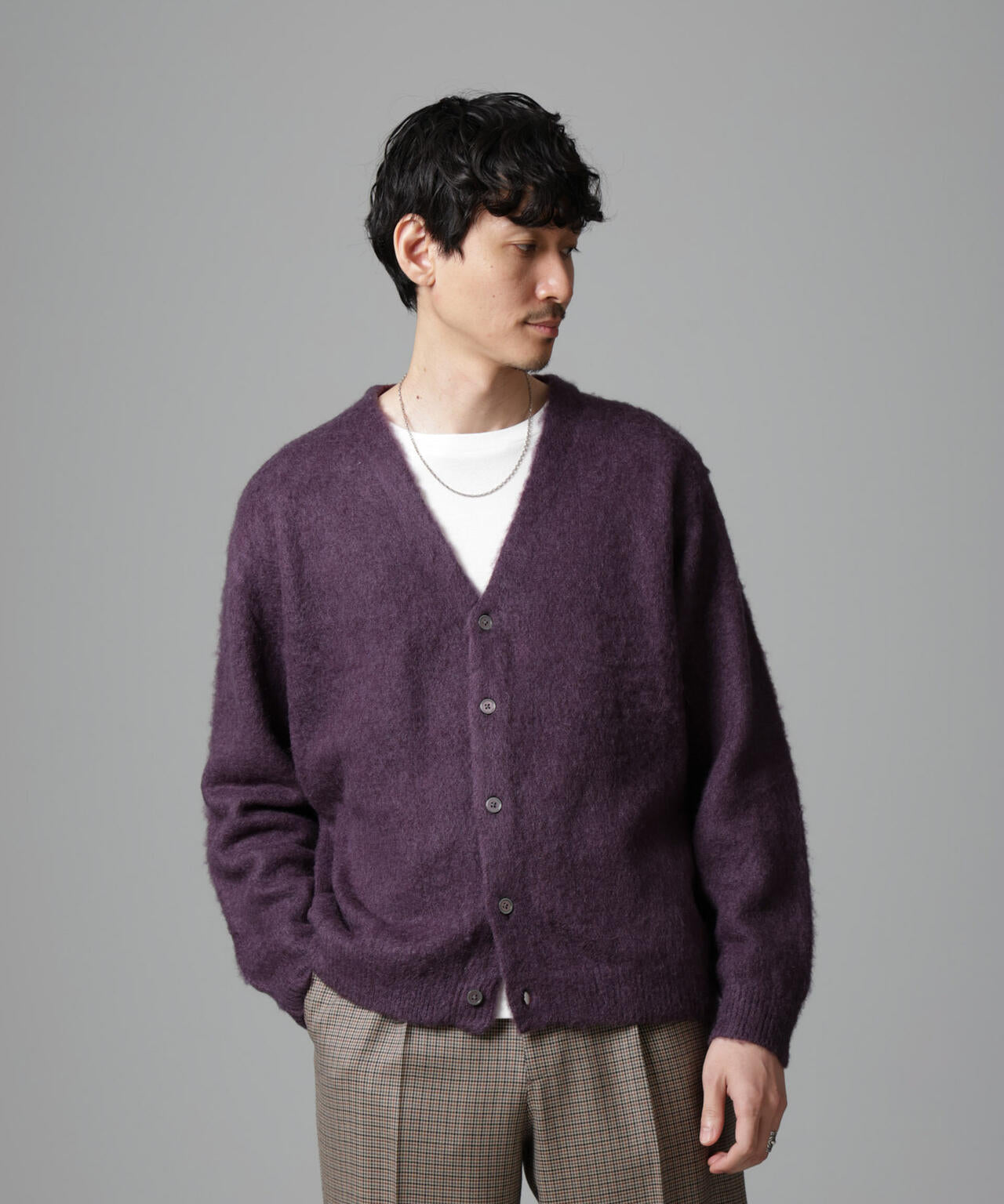 モヘヤブレンド起毛カーディガン | NANO universe（ナノ・ユニバース