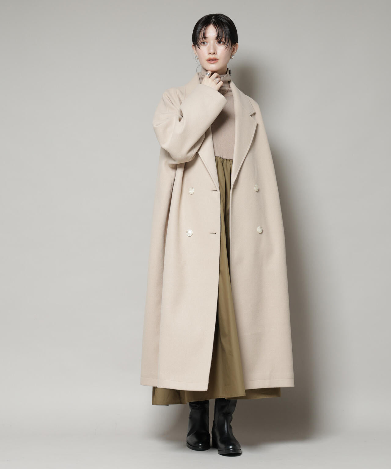 メルトンジャージーチェスターロングコート | NANO universe（ナノ