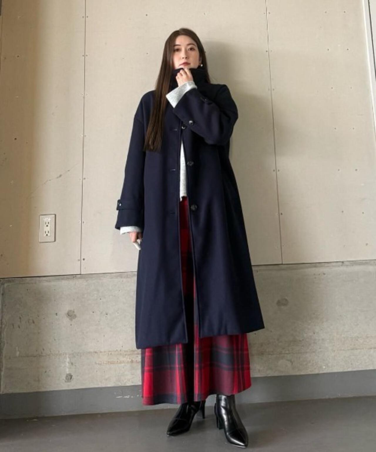 メルトンジャージーステンカラーコート | NANO universe（ナノ