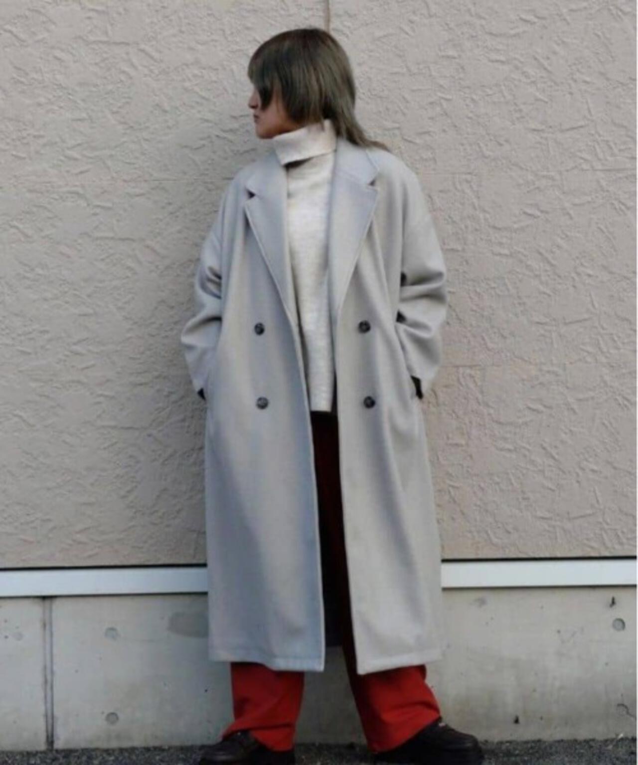 メルトンジャージーチェスターロングコート | NANO universe（ナノ