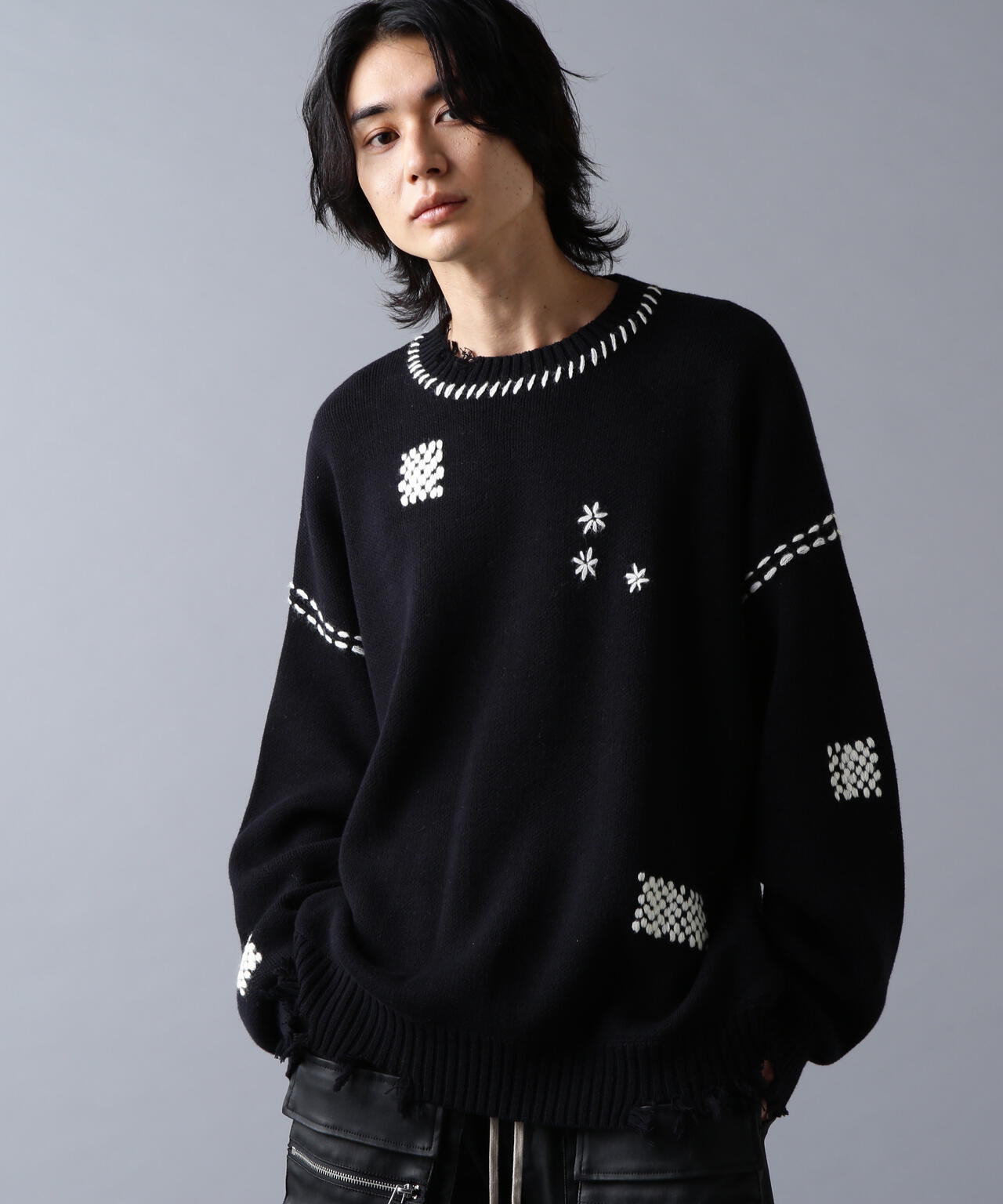 DankeSchon/ダンケシェーン/HAND STITCH KNIT CREWNECK | L.H.P