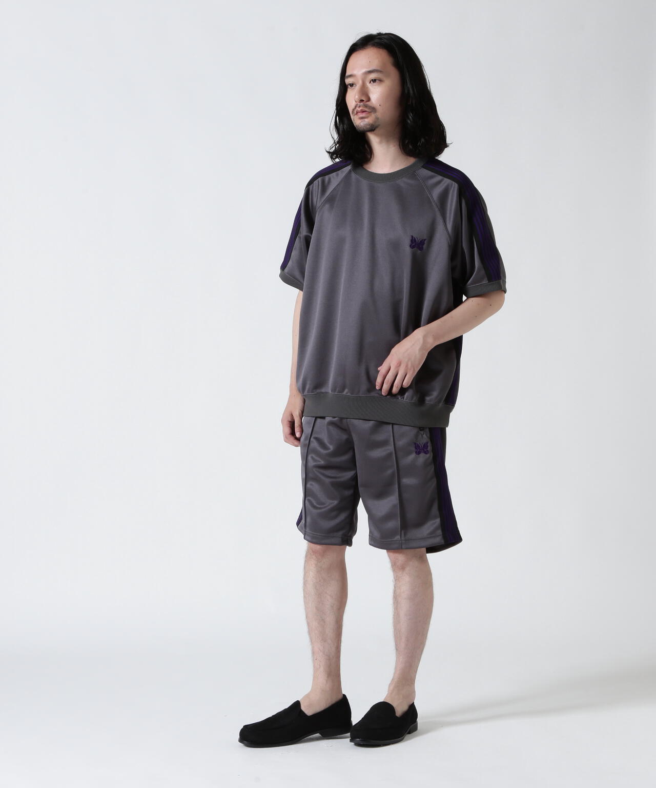 NEEDLES【B'2nd EXCLUSIVE】別注TRACK PANT SHORTS - POLY SMOOTH