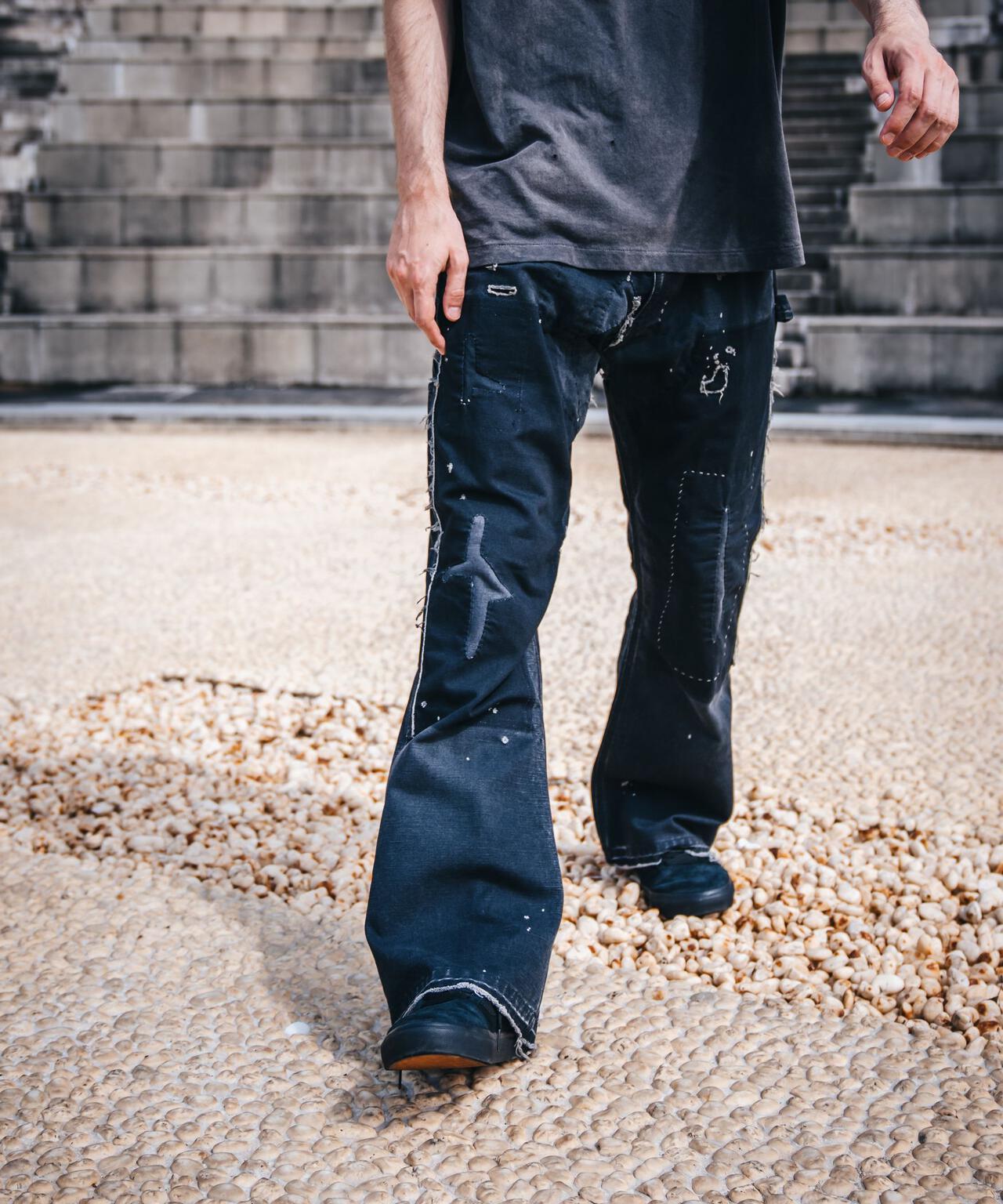 SAINT MICHAEL/セントマイケル/DOUBLE KNEE/DACK/BLACK | ROYAL FLASH