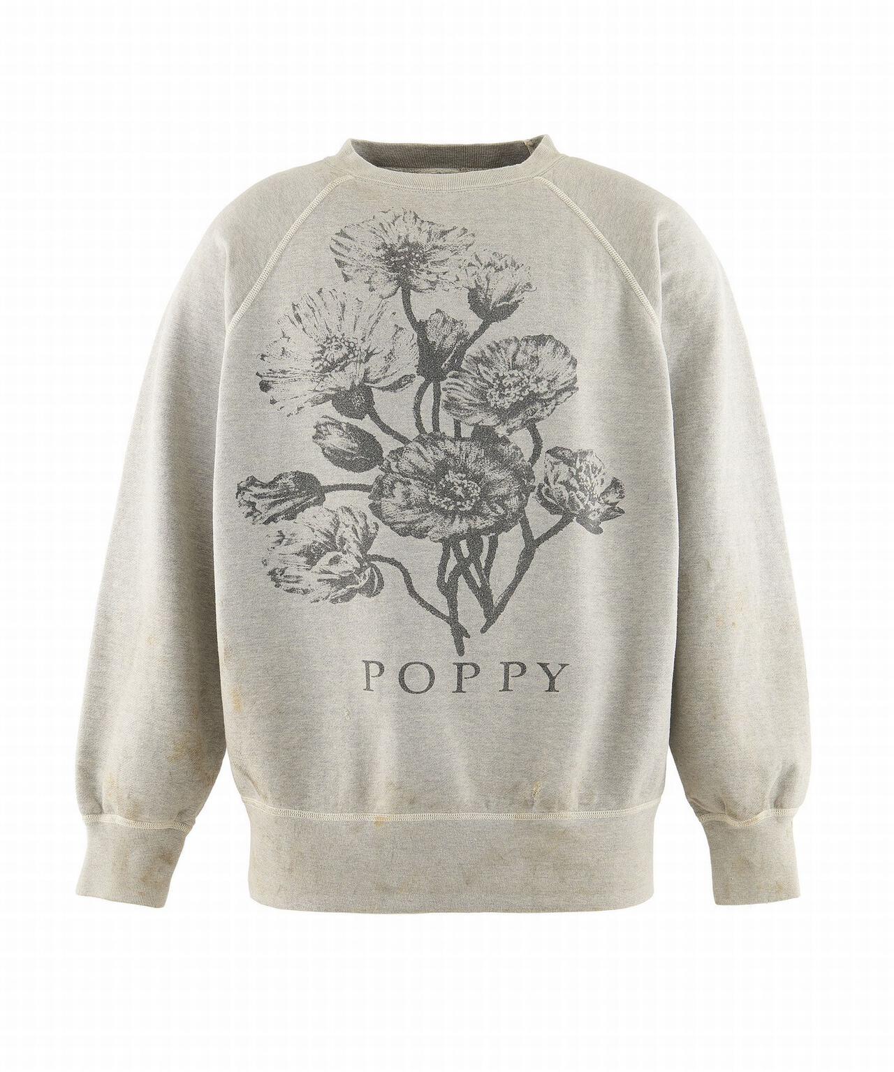 SAINT MICHAEL/セントマイケル/CREW SWEAT/FLOWER/GRAY | ROYAL FLASH