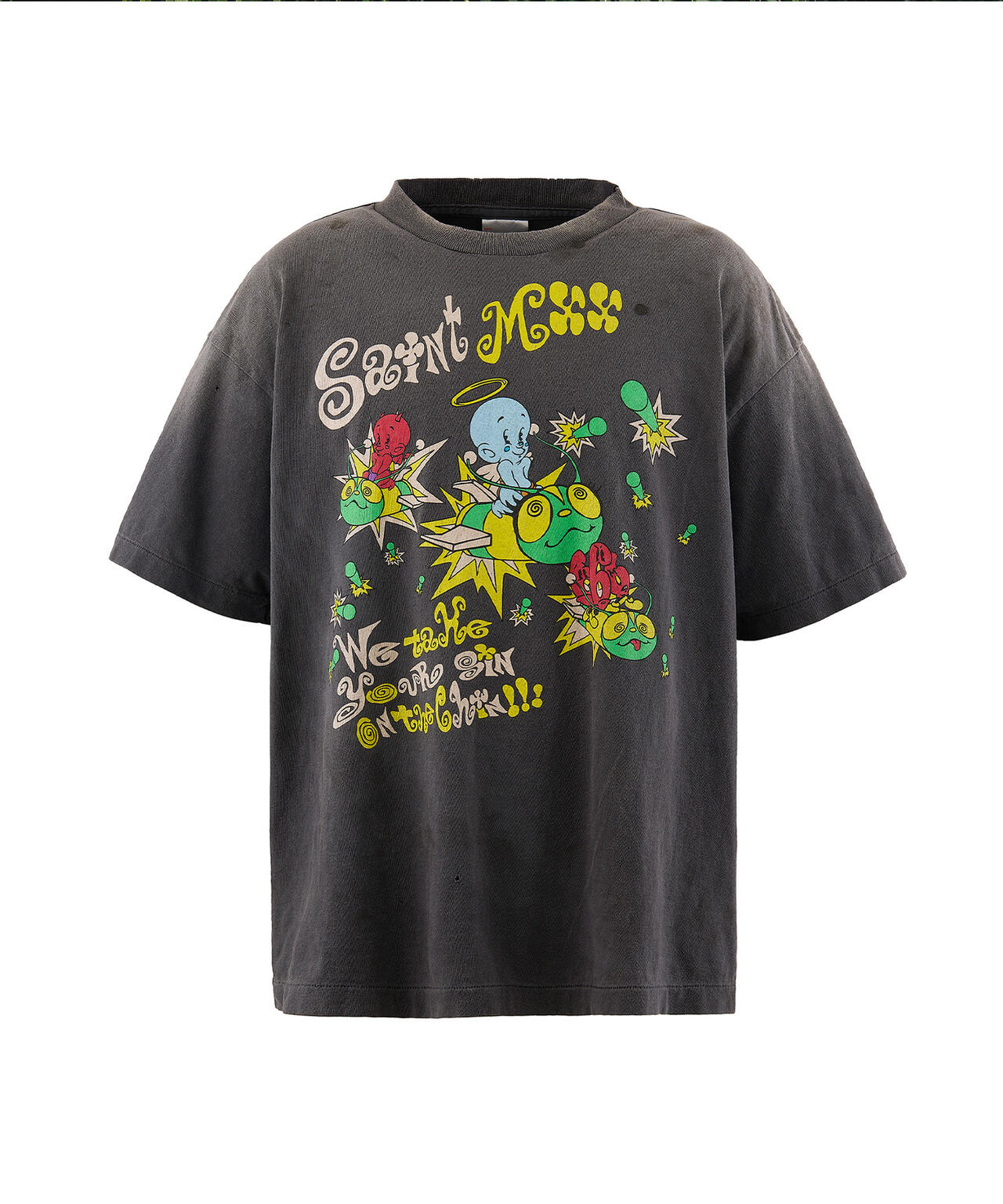 SAINT MICHAEL/セントマイケル/SS TEE SAINT MX6 BLACK | ROYAL FLASH