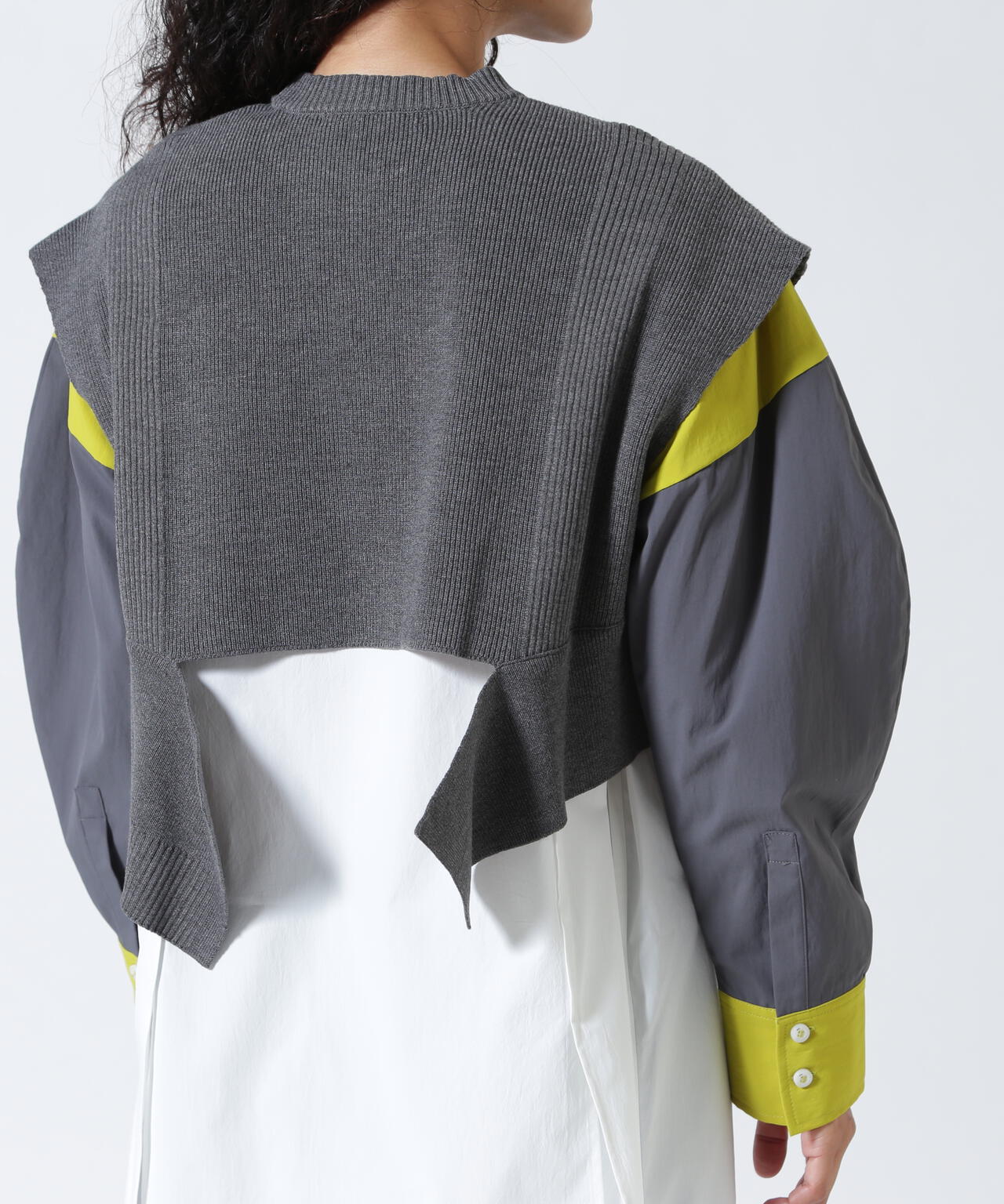 UN3D./アンスリード/KNIT VEST DOCKING SHIRT/ニットベストドッキング