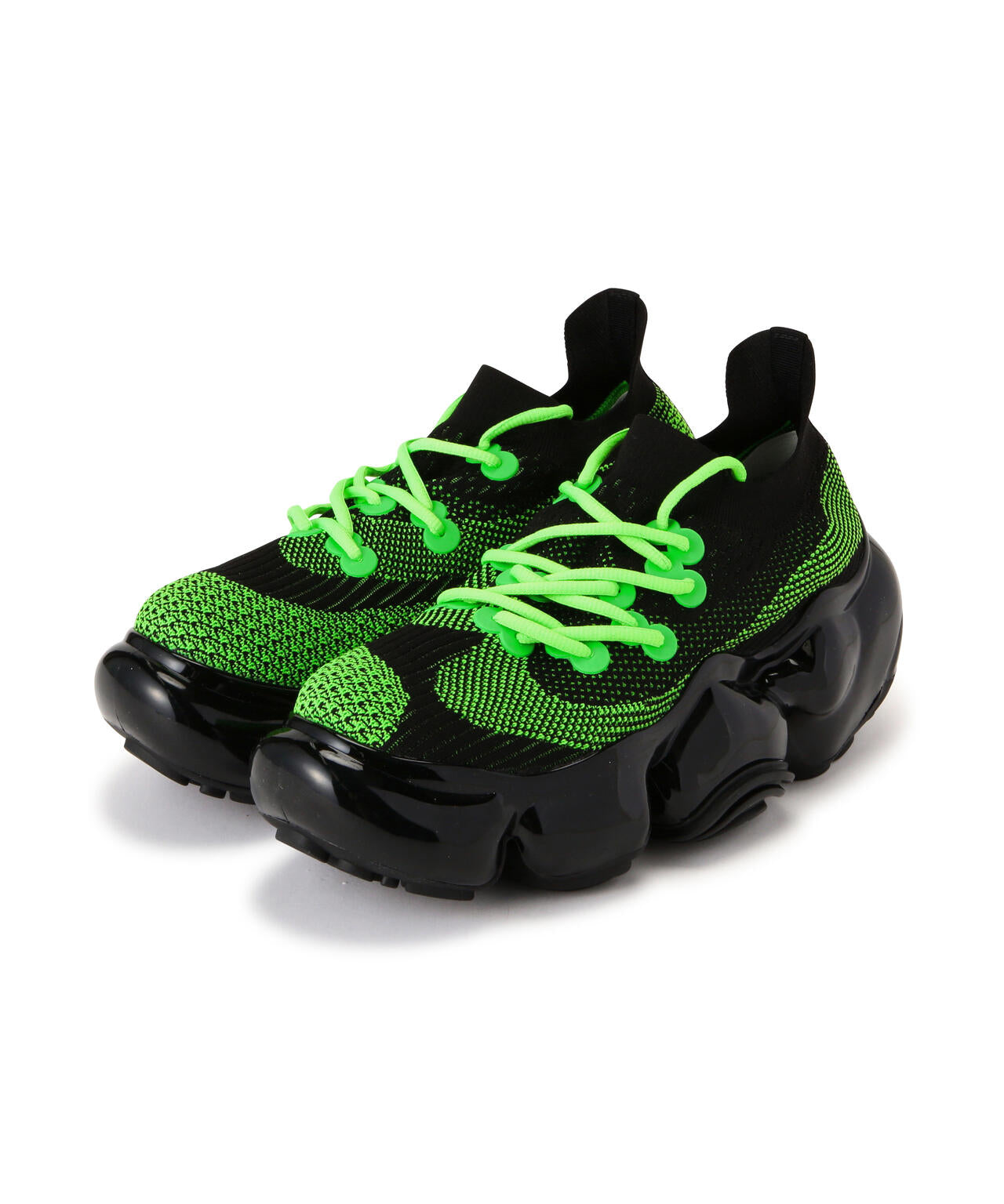 grounds/グラウンズ/MOOPIE EL/BLACK NEON GREEN | ROYAL FLASH