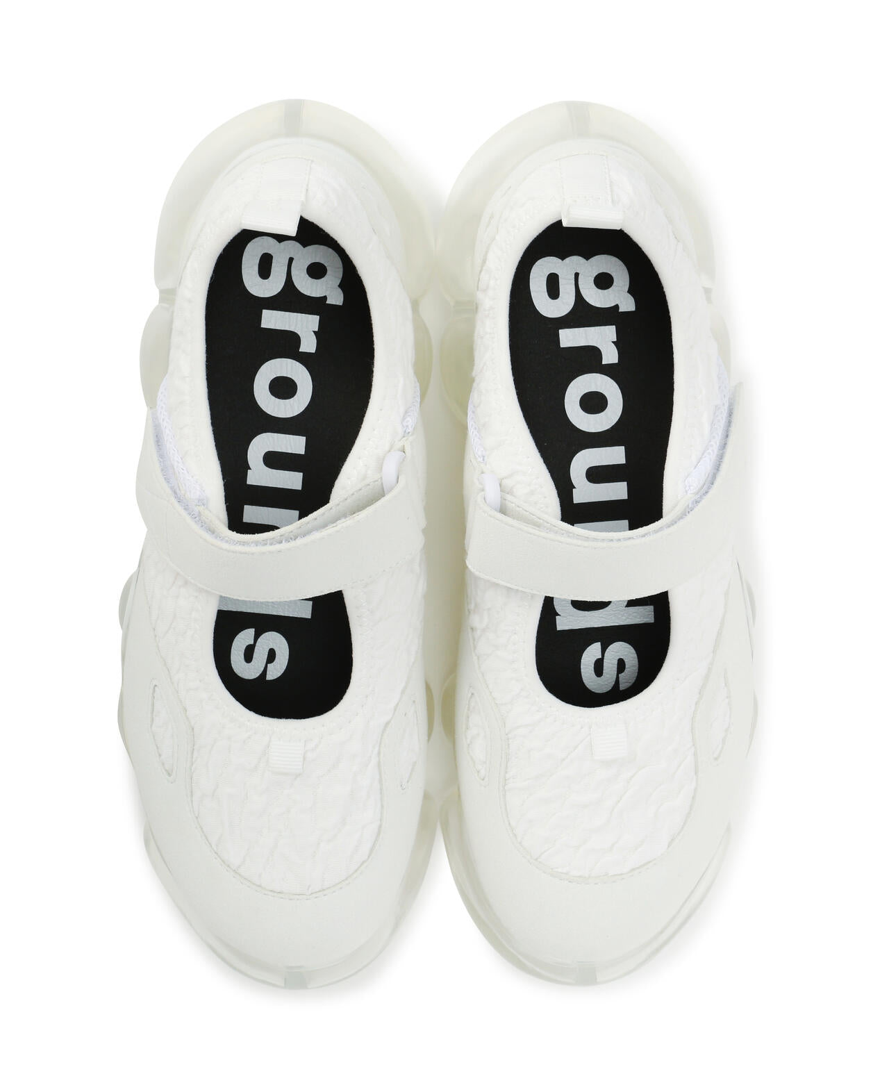 grounds/グラウンズ/JEWELRY MARY JANE/WHITE WRINKLE | ROYAL FLASH