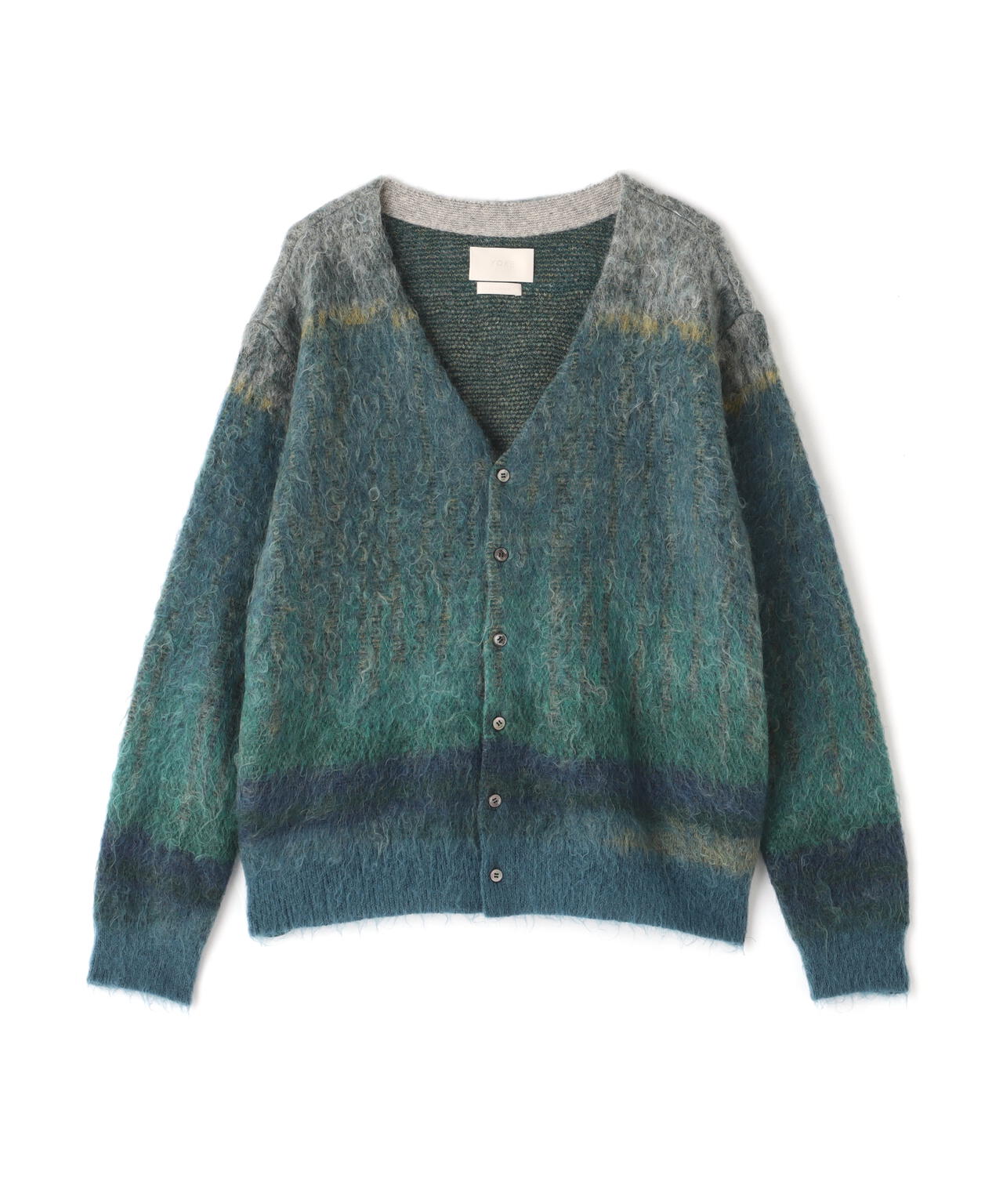 YOKE/ヨーク/KID MOHAIR WOOL BRUSHED TREE JAQUARD CARDIGAN | GARDEN