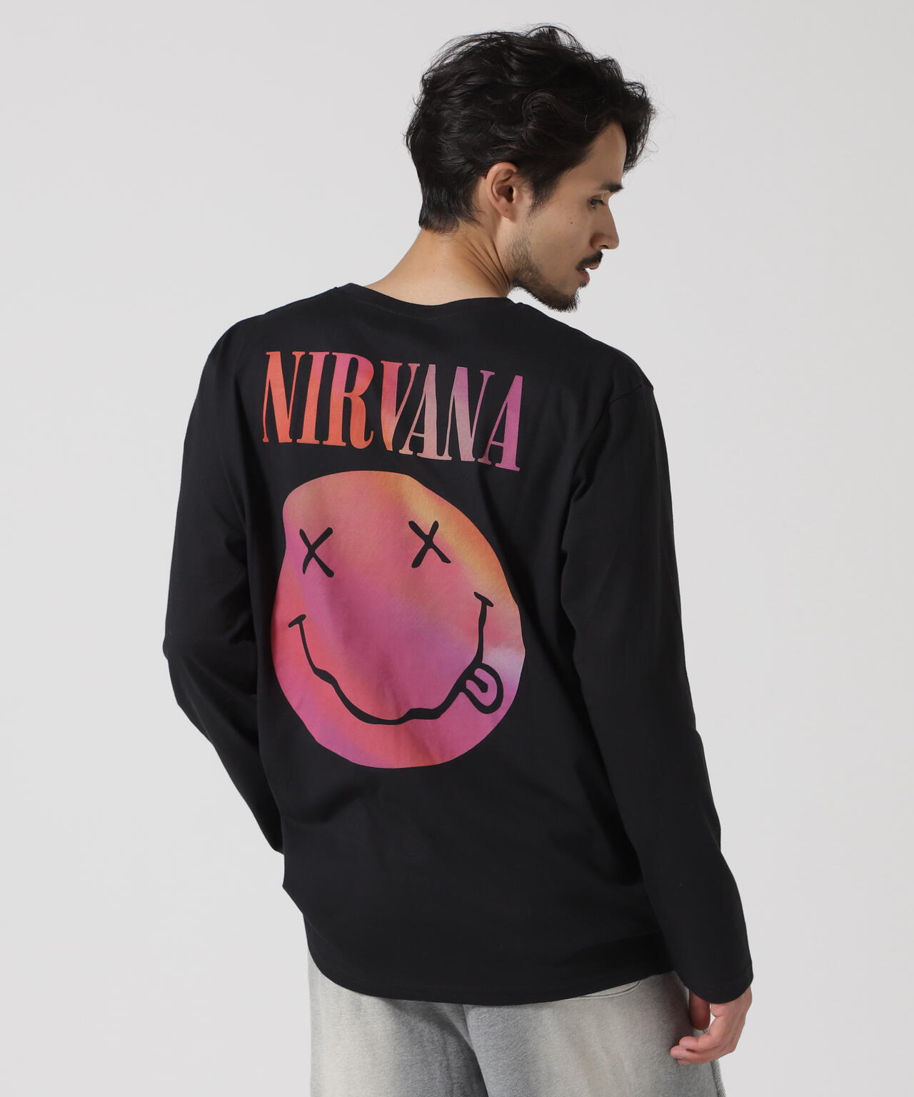 NIRVANA/ニルヴァーナ GRADIENT HAPPY FACE L/S TEE ロンT | BEAVER