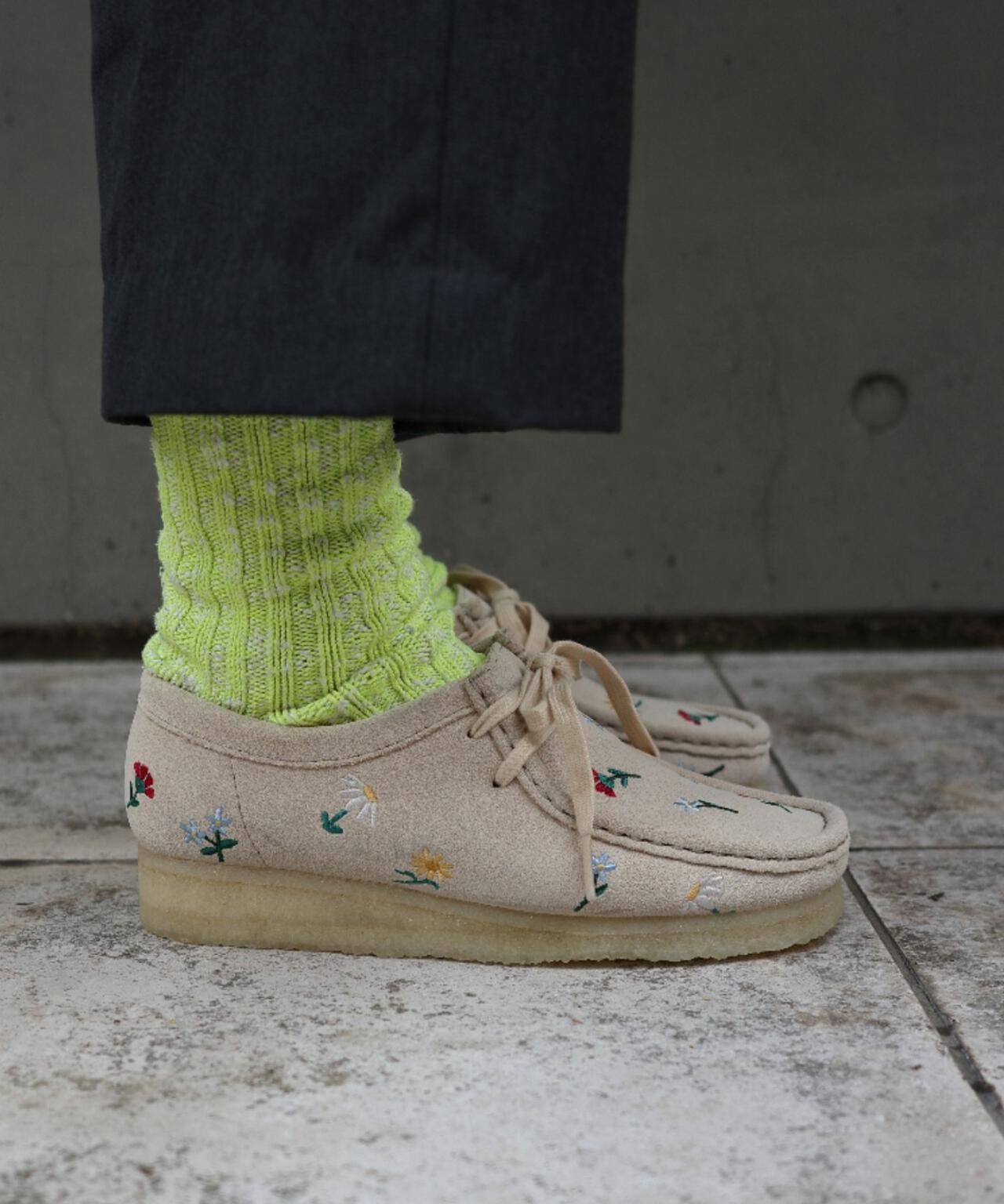 CLARKS/クラークス Wallabee Taupe Emb ワラビートープエンブロイ