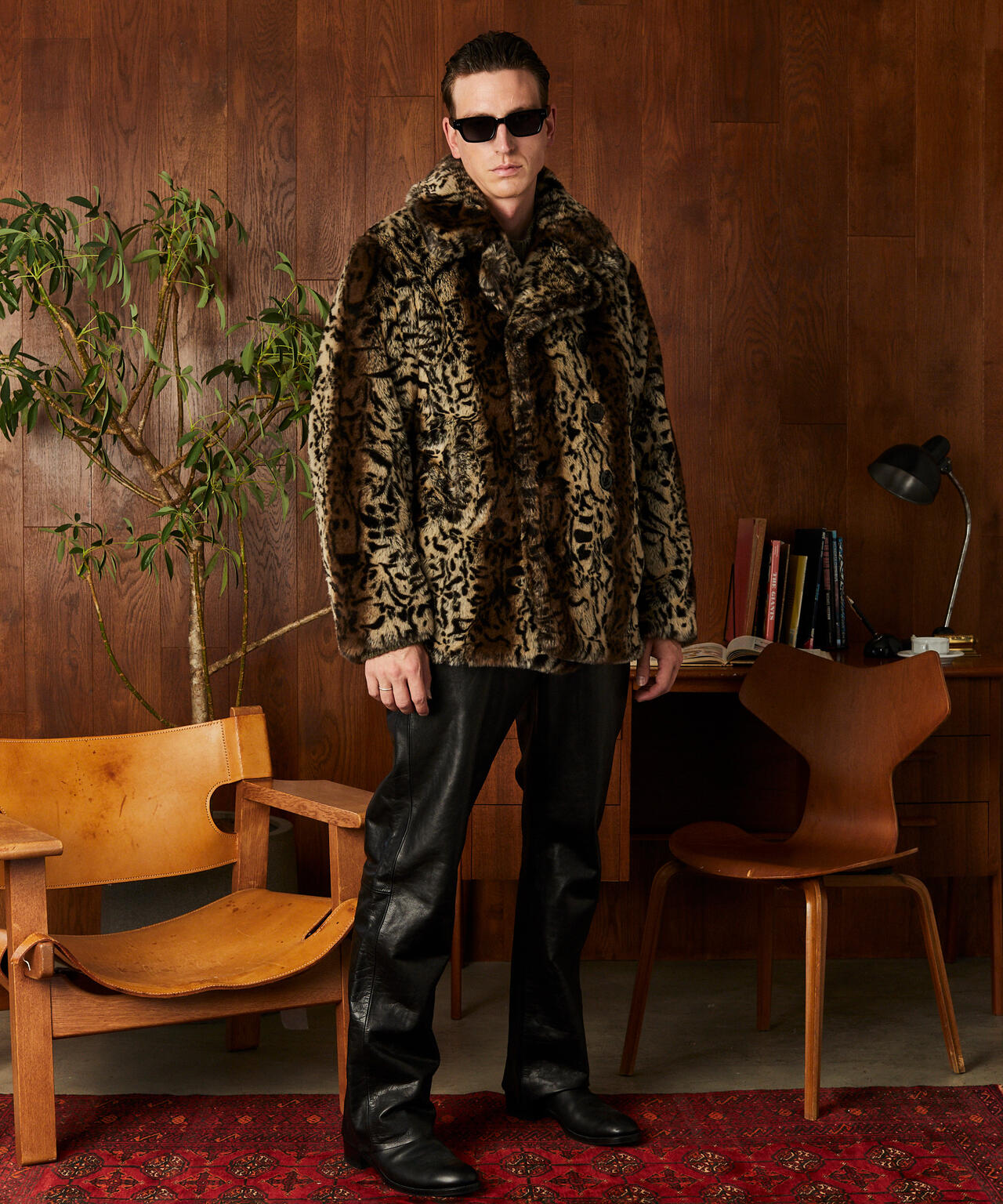 LEOPARD FUR PEACOAT/レオパード ファーコート | Schott（ショット