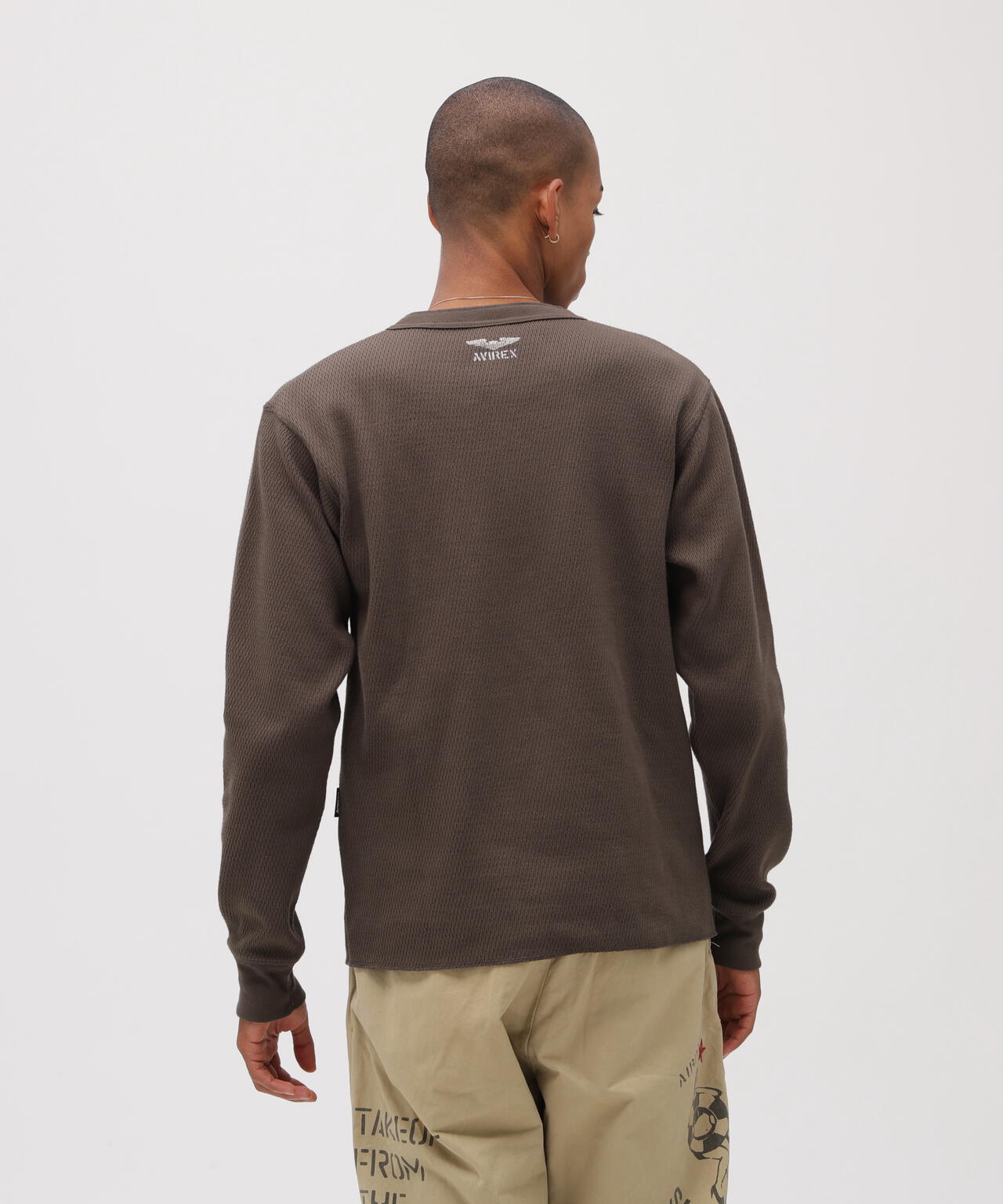 直営店限定》HONEYCOMB HENRY NECK L/S T-SHIRT | AVIREX