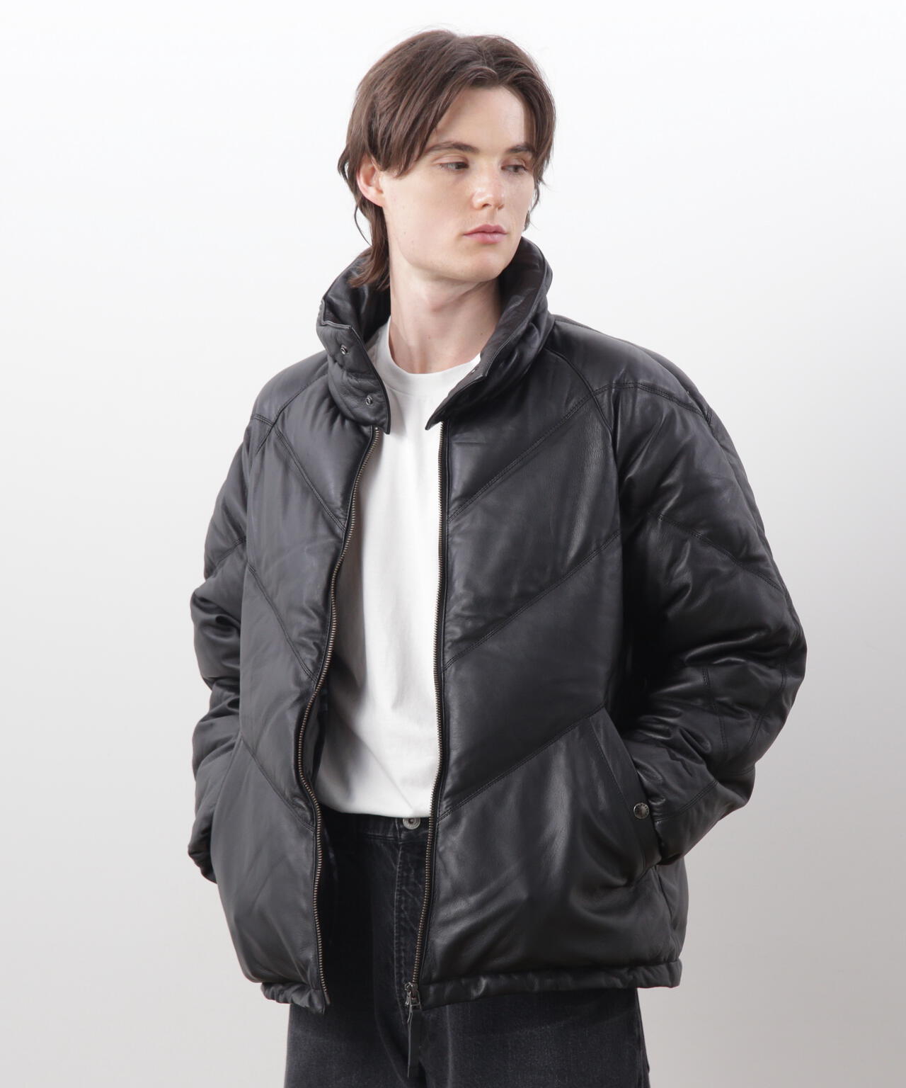 MANASTASH/マナスタッシュ/ V LEATHER DOWN JACKET | MANASTASH（マナ