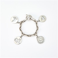 HERMES シェーヌダンクル ブレスレット MM/16コマ シルバー 925