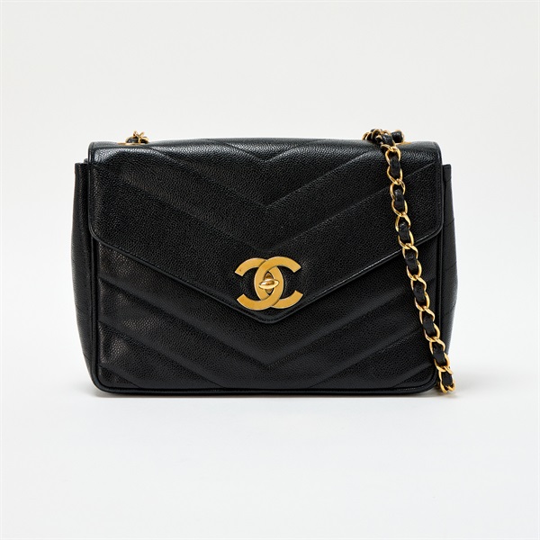 CHANEL Vステッチ シングルフラップシングルチェーン 1995年頃