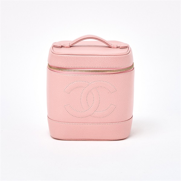 シャネル キャビア バニティバッグ ピンク コスメ ハンド シャネル