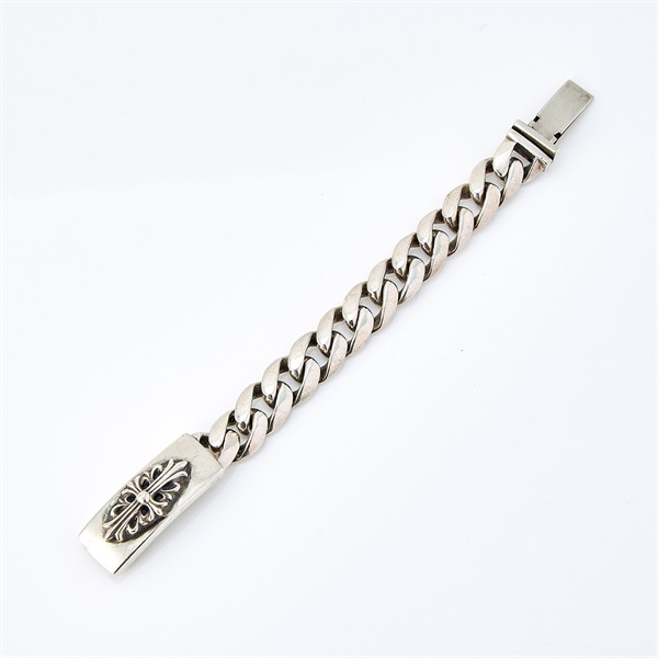 CHROME HEARTS フローラルクロス ID ブレスレット クラシックチェーン