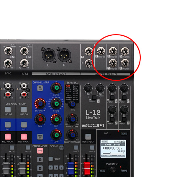 高音質でライブ演奏のミックス、モニター、レコーディングを1台で Zoom