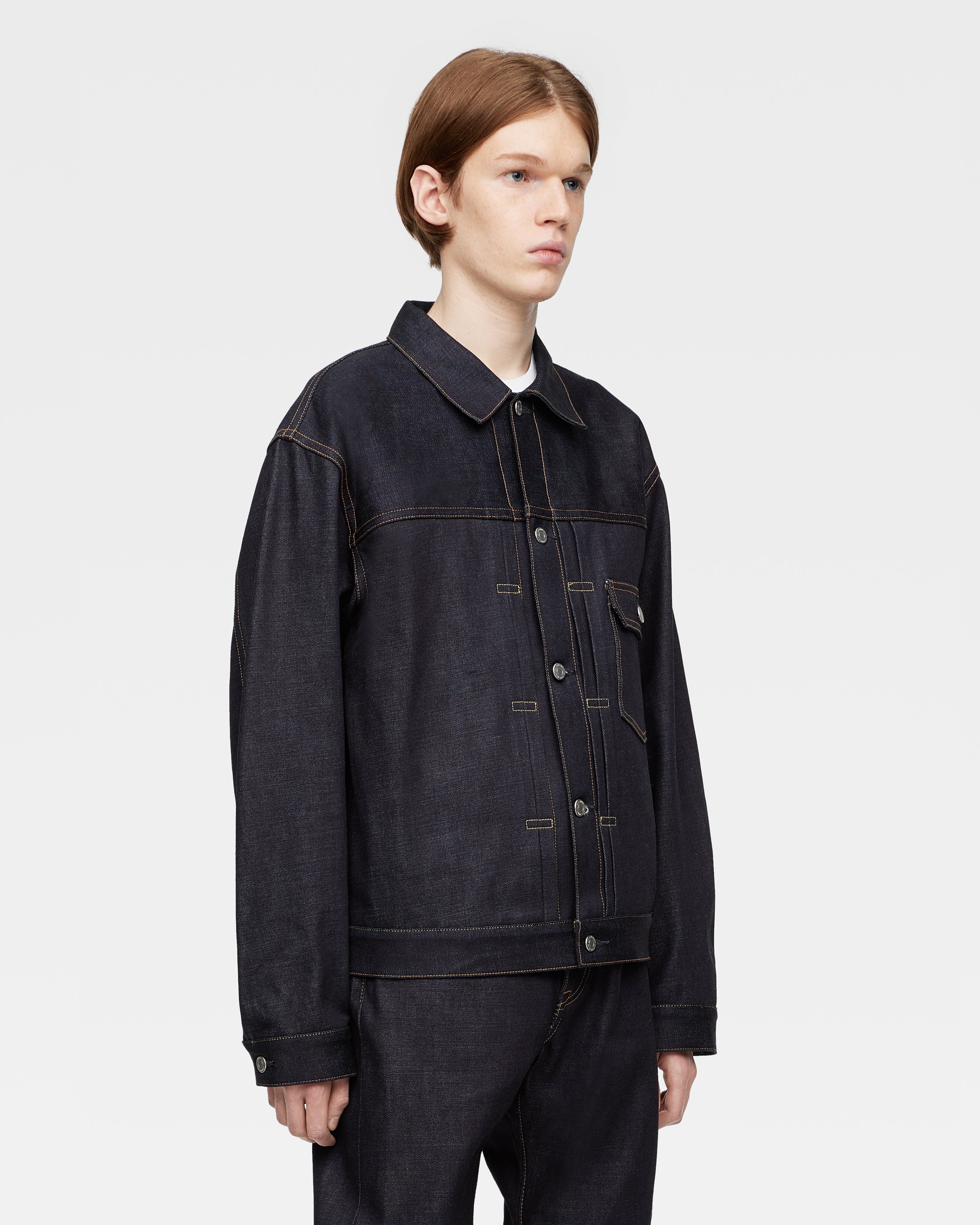 001 STANDARD DENIM JACKET 14.7oz – MOMOTARO JEANS