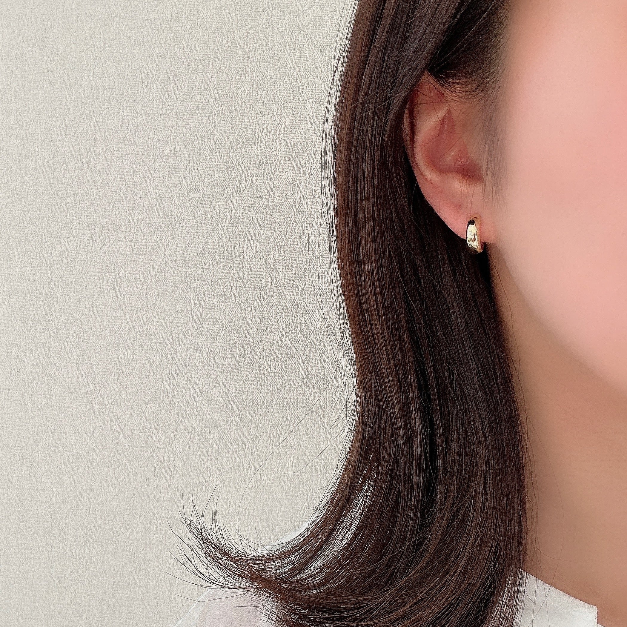 K18ぷっくりフープピアス