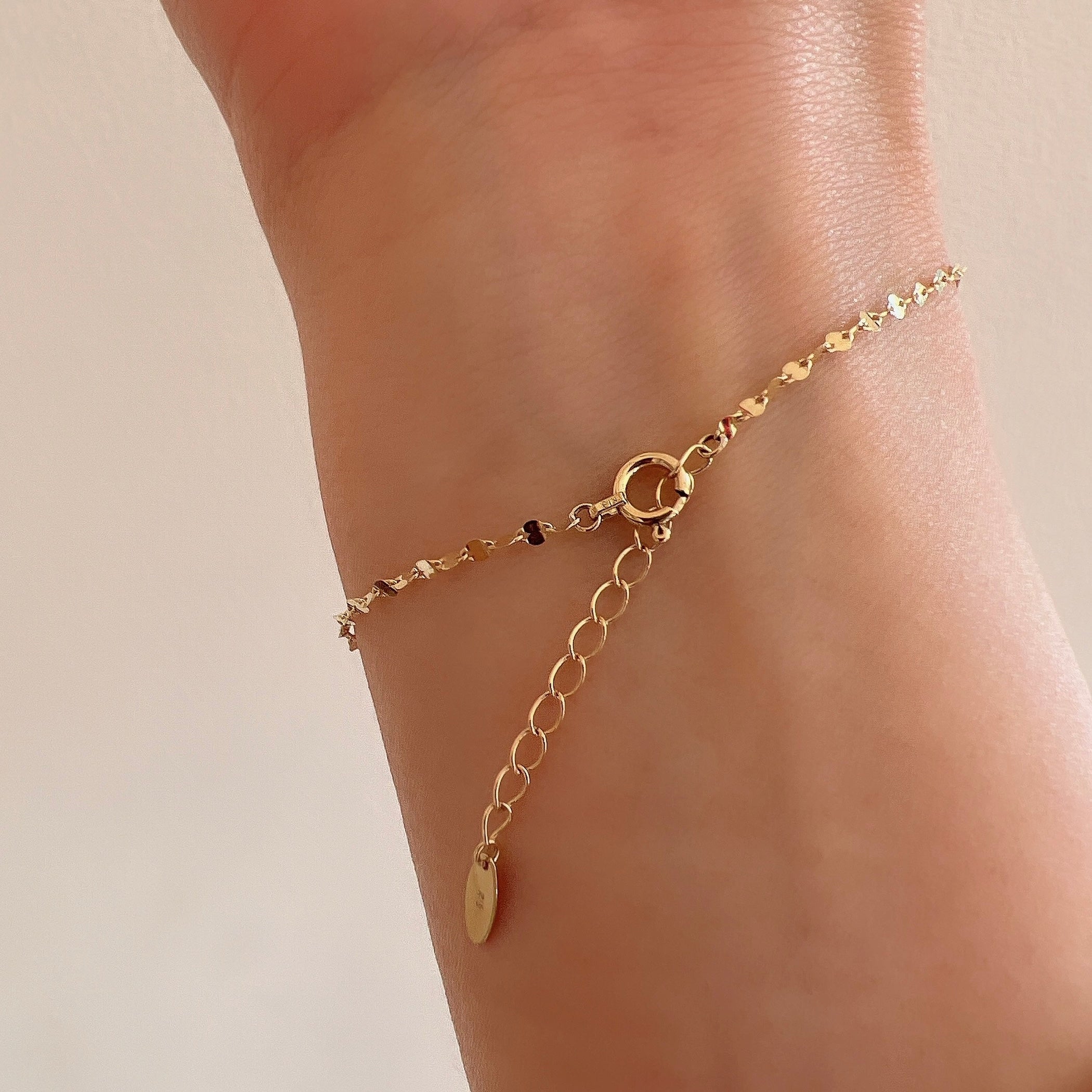 K18ペタルチェーンブレスレット