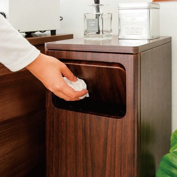 木目調スイング式ダストボックス 45L | インテリア雑貨・ゴミ箱 | モノ