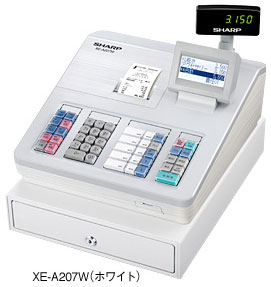 ほぼ新品・2回使用】SHARP/シャープ 電子レジスター XE-A207W-W