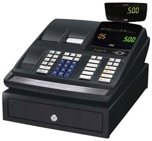 TEC Shallot II レジスター 黒色 鍵付き TEC Shallot II MA-500