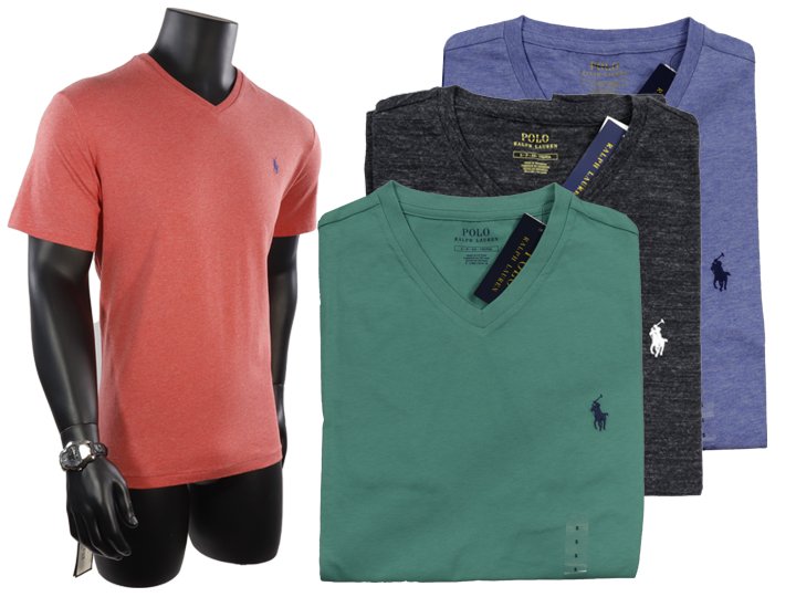 Polo Ralph Lauren Classic Fit V-Neck Tee in CA, NY,- Moda Italy