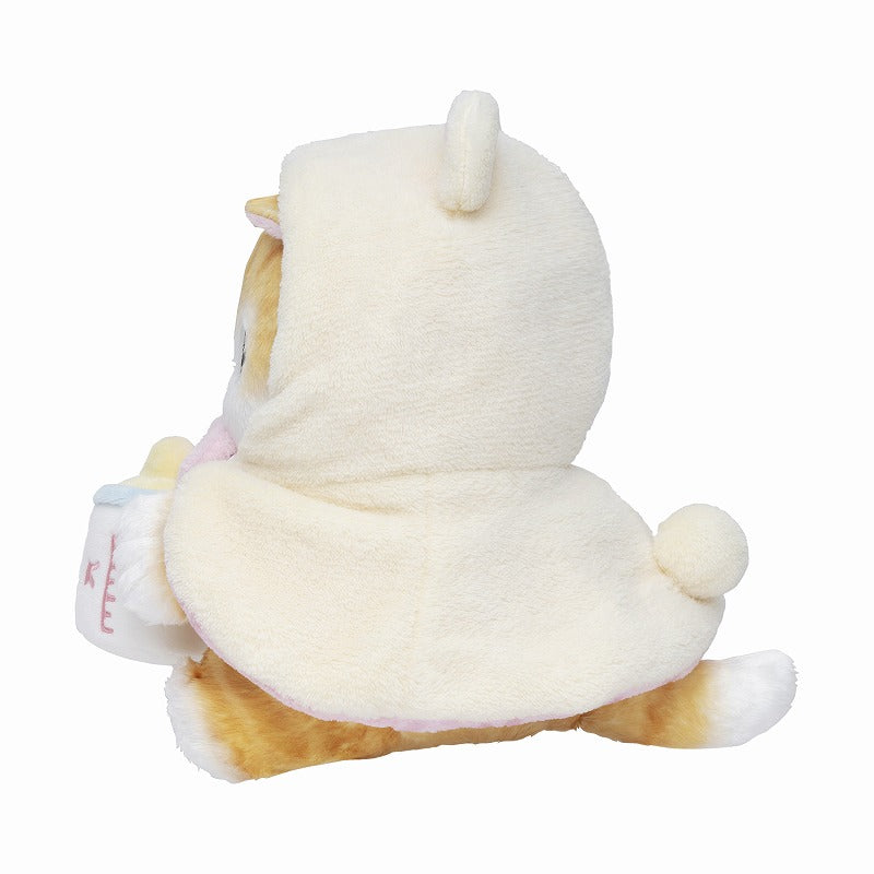 mofusand Fluffy Poncho Meow Plush with Hood (Cuddly Bear