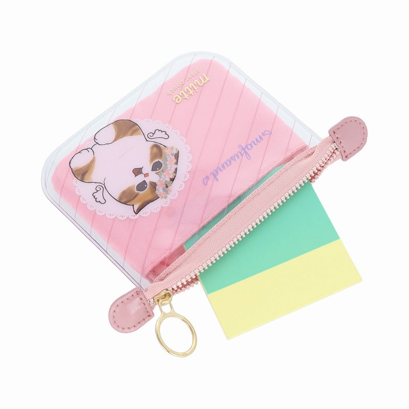 mofusand クリアポーチミニ フラット mitte(天使にゃん) | mofusand