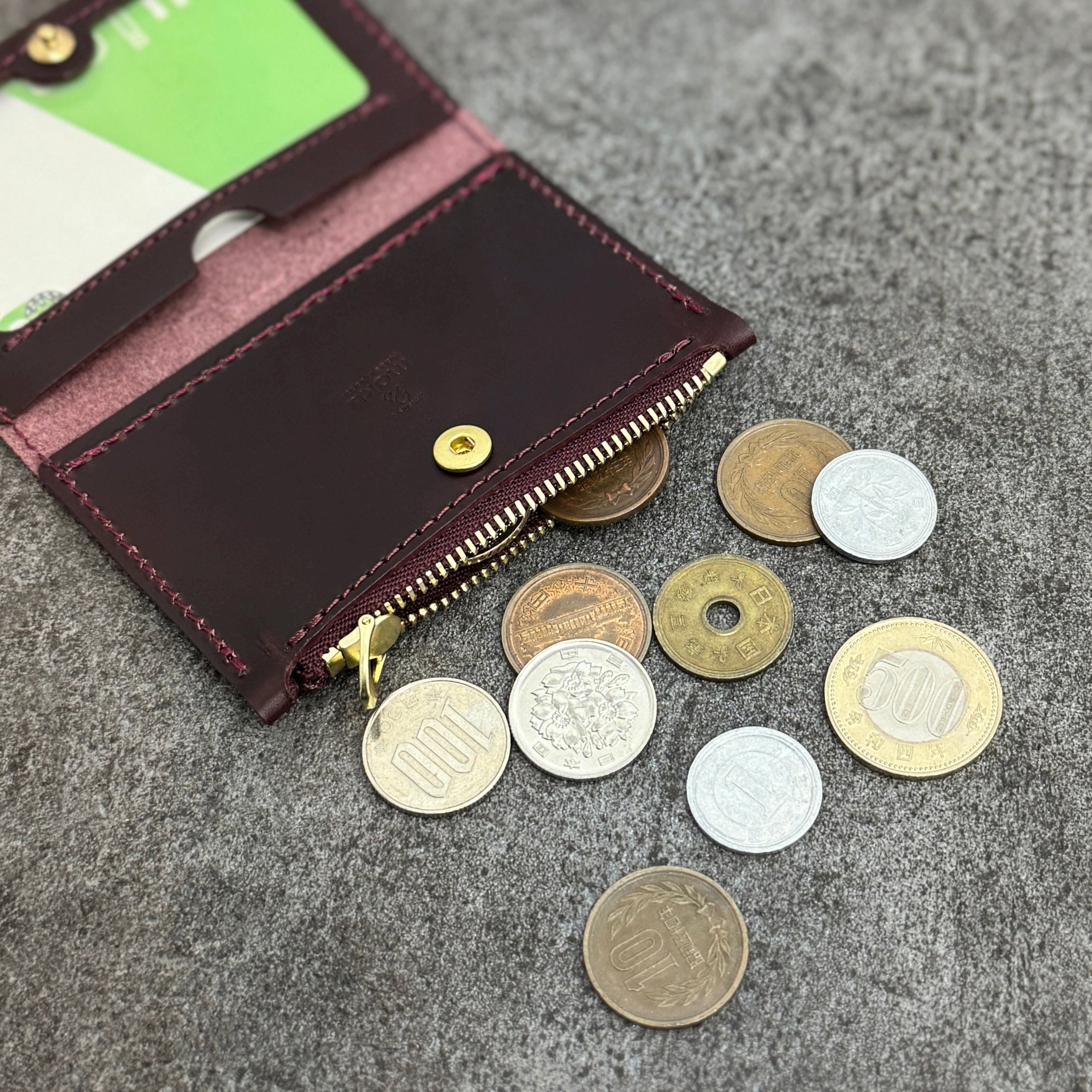 わらび】ミニ財布（ダークブラウン）【受注生産】 わらび】ミニ財布