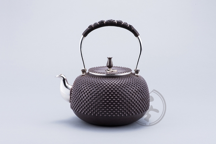 初代光南 純銀 湯沸6寸 玉霰 | 森銀器製作所