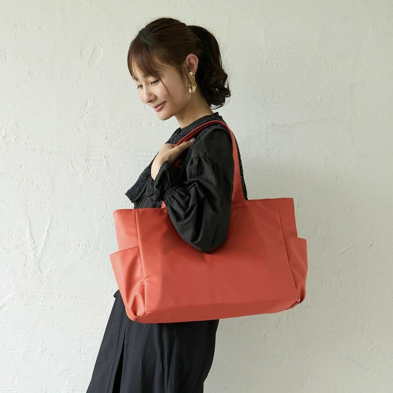 トートバッグ（ナイロン オレンジ）＆ころんとポーチMサイズ | もりの