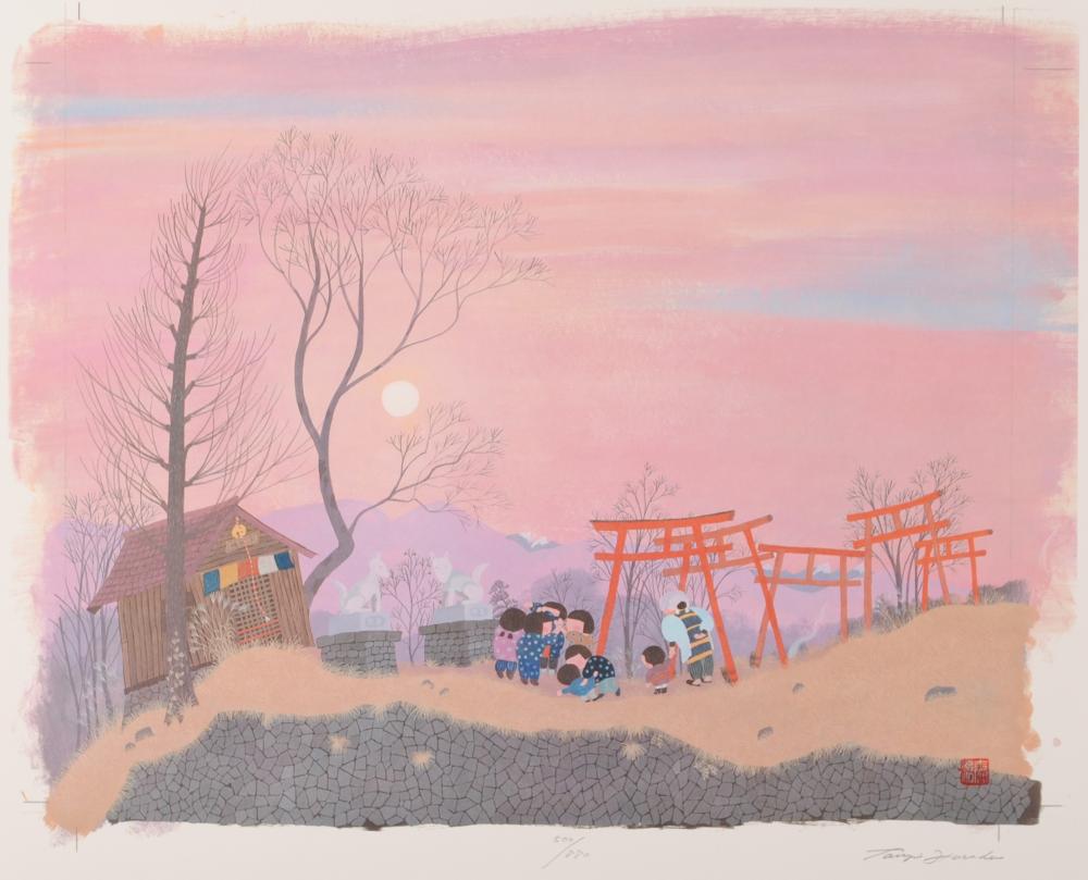 インテリアの絵画をジークレーの版画で制作した原田泰治のインテリアの