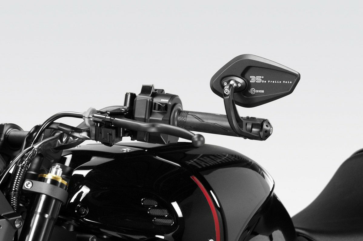 XSR900 22- バーエンドミラー REVENGE SS ブラック Eマーク付き DPM