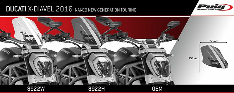 プーチ(Puig) ツーリングスクリーン スモーク X-ディアベル 8922H