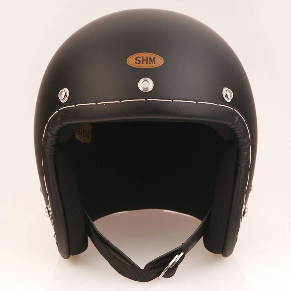 SHM HAND STITCH ジェットヘルメット マットブラック/ブラック