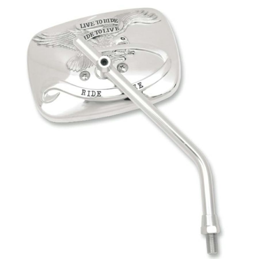 EMGO LIVE TO RIDE ミラー 左用 (クローム/ゴールド) | バイクカスタム