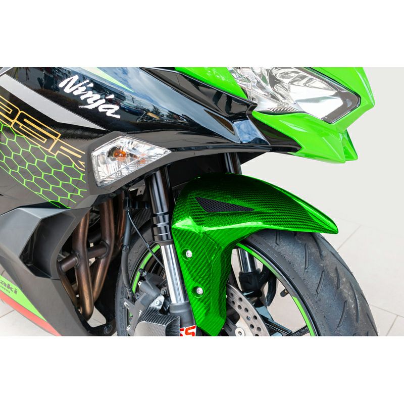 カワサキ ニンジャ ZX-25R カーボン・フロントフェンダー グリーン