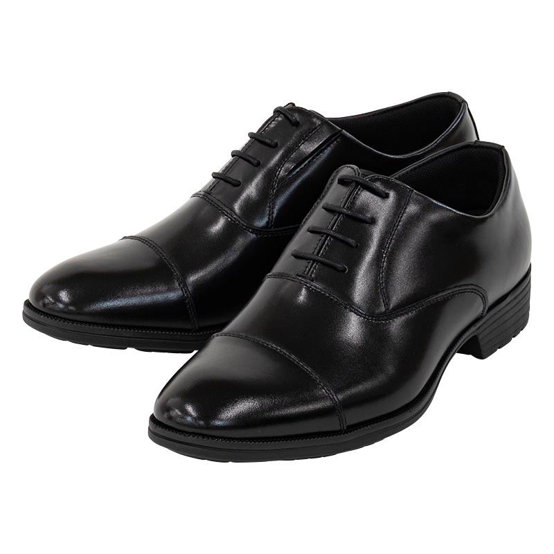 コアクッション 本革軽量ビジネスシューズ ストレートチップ ブラック