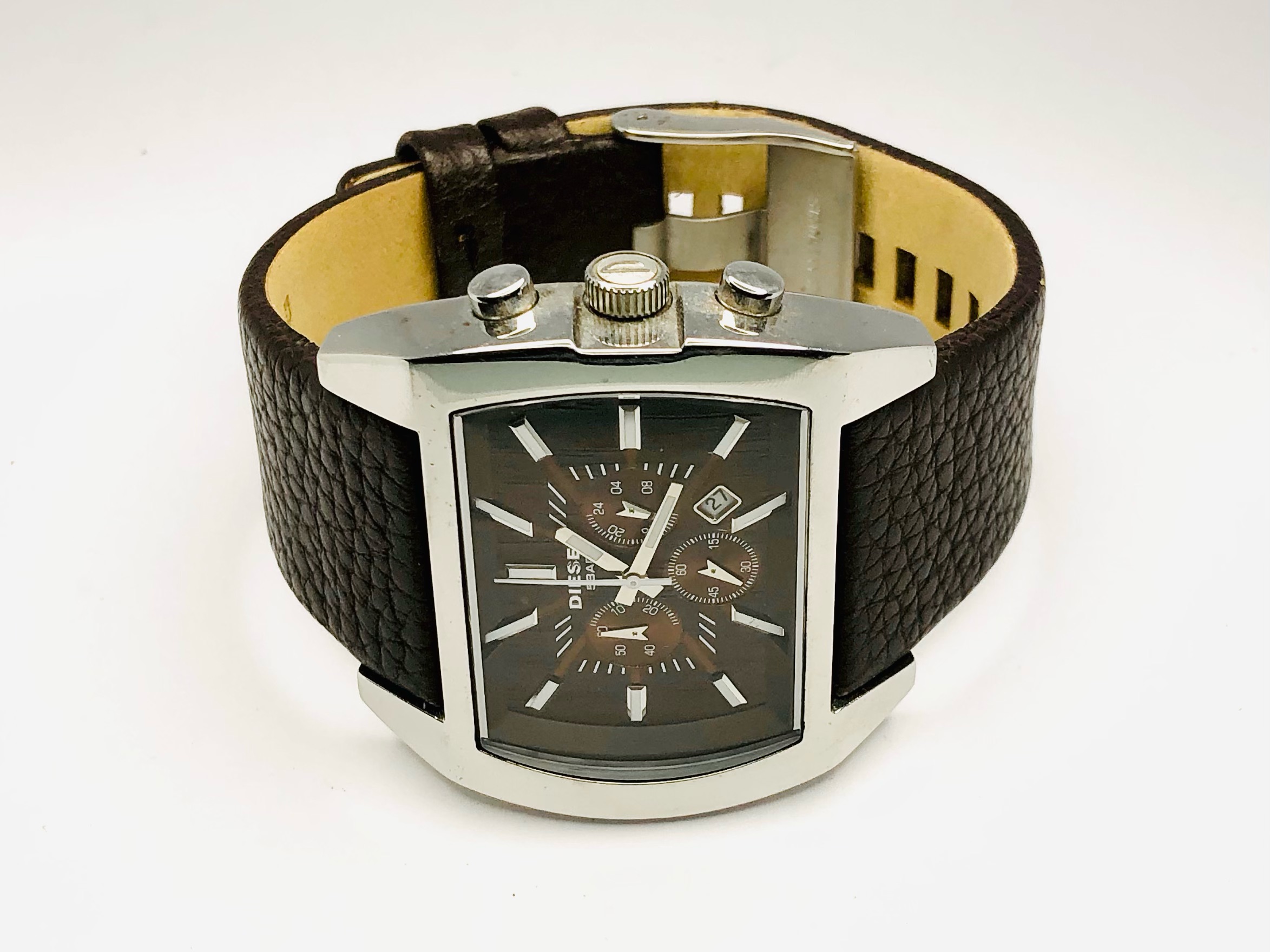 DIESELレディース腕時計クォーツ電池交換無しダブルチェーンベルト DZ