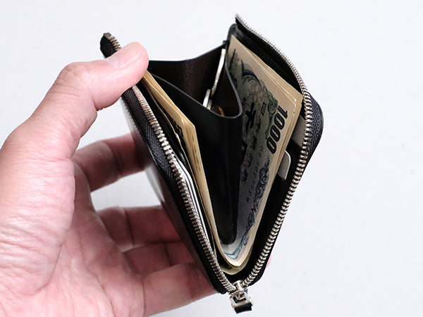 L字シルバーファスナー財布 “Cram” – munekawa