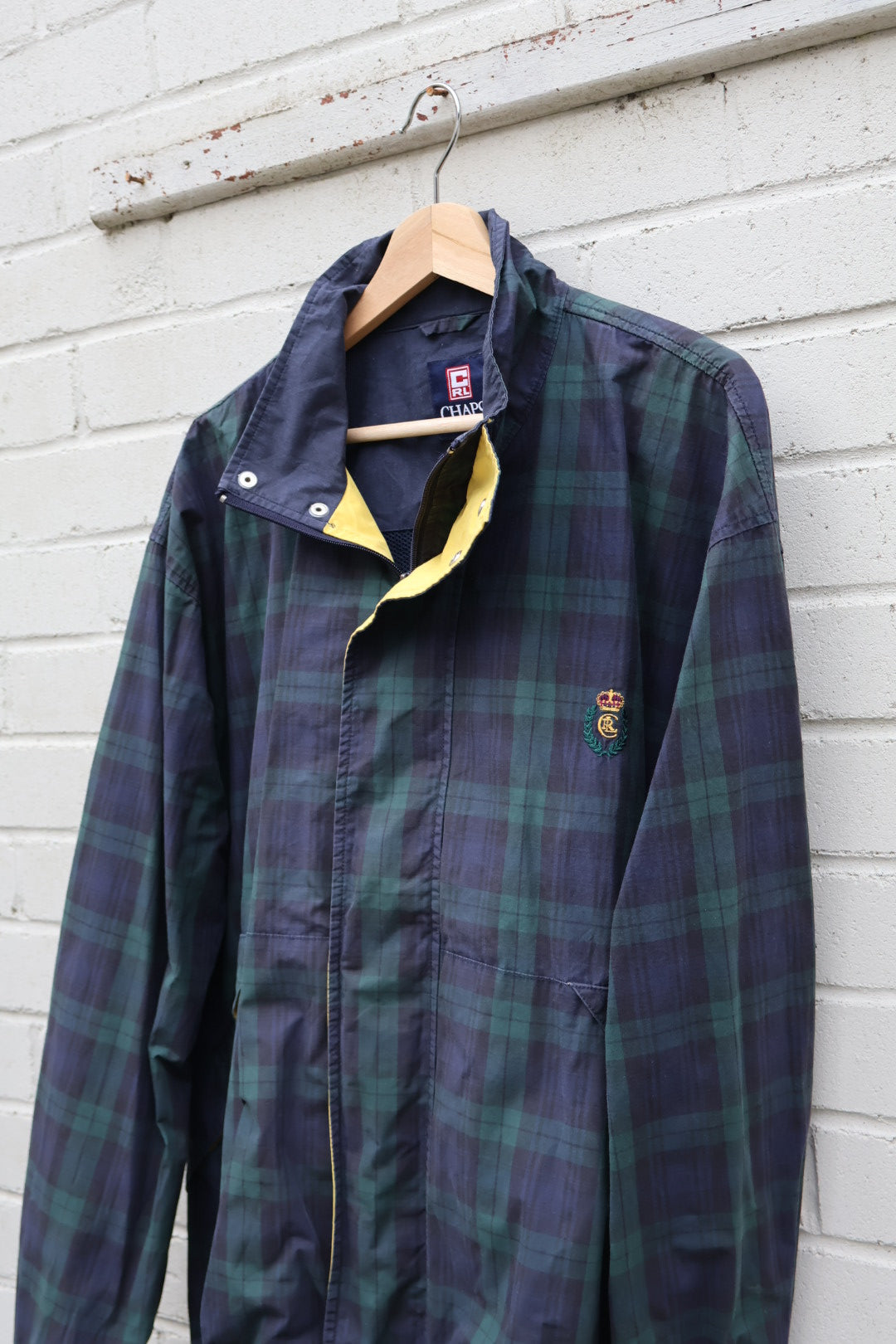 Ralph Lauren Chap Vintage 90's Check Plaid Windbreaker Jacket