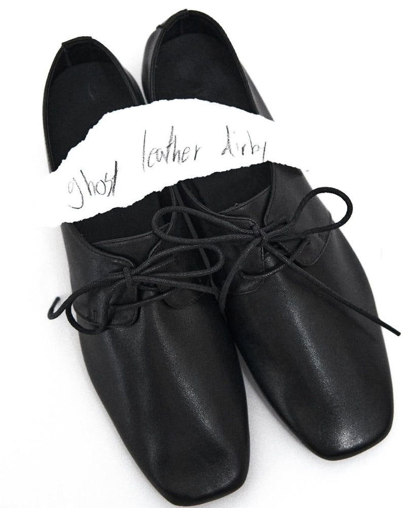 I SHII / GHOST LEATHER DIRBY (I SHII-05) Black – Mukta / Sal