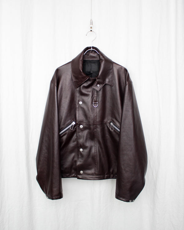 Omar Afridi / DRAWCORD BLOUSON (SS25-BZ-103-01) Mahogany – Mukta / Sal