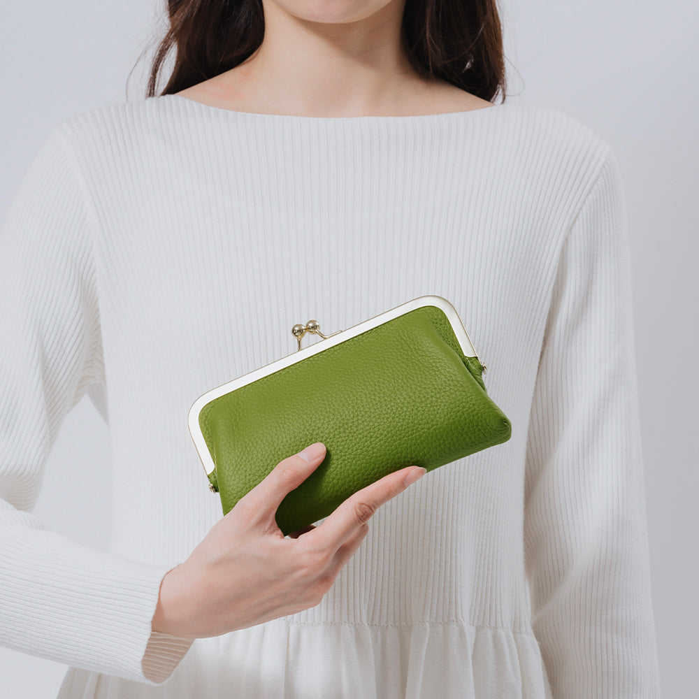 新品 エムユーエル M.U.L キルティング がま口 長財布 新品