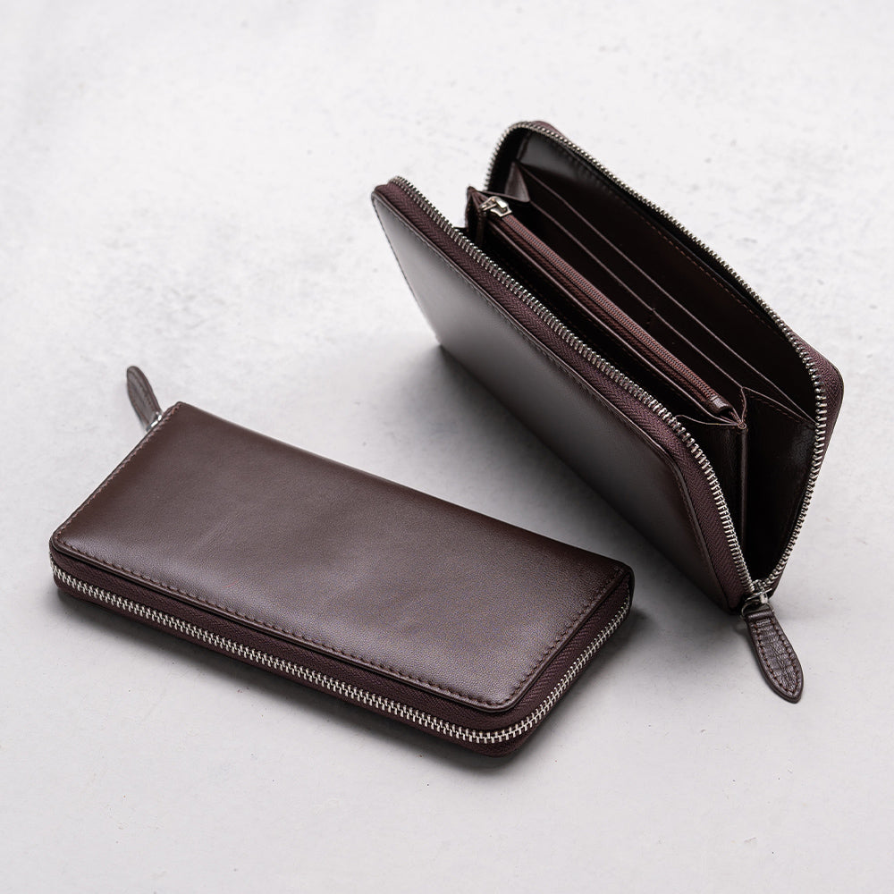 ゴートレザー YKK ラウンドファスナー 長財布 – MURA-ムラ